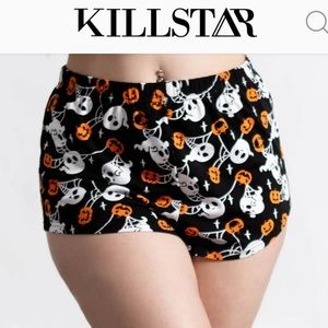 Haunted pumpkin PJ shorts